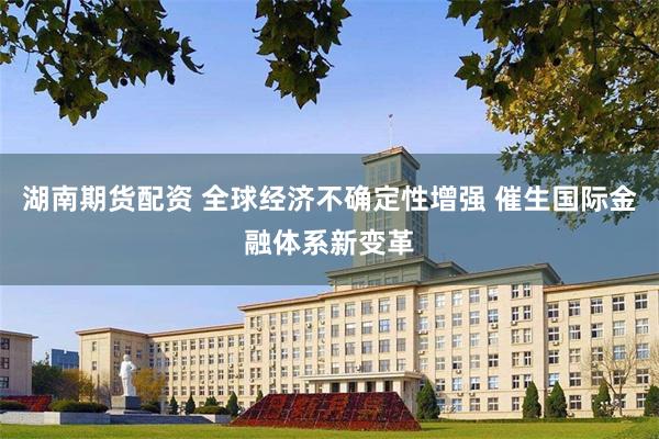 湖南期货配资 全球经济不确定性增强 催生国际金融体系新变革