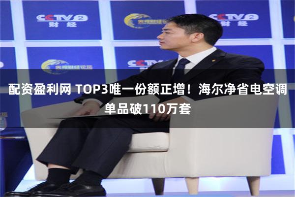 配资盈利网 TOP3唯一份额正增！海尔净省电空调单品破110万套