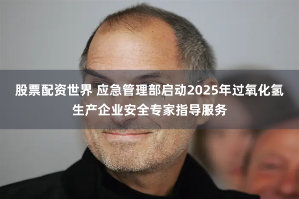 股票配资世界 应急管理部启动2025年过氧化氢生产企业安全专家指导服务